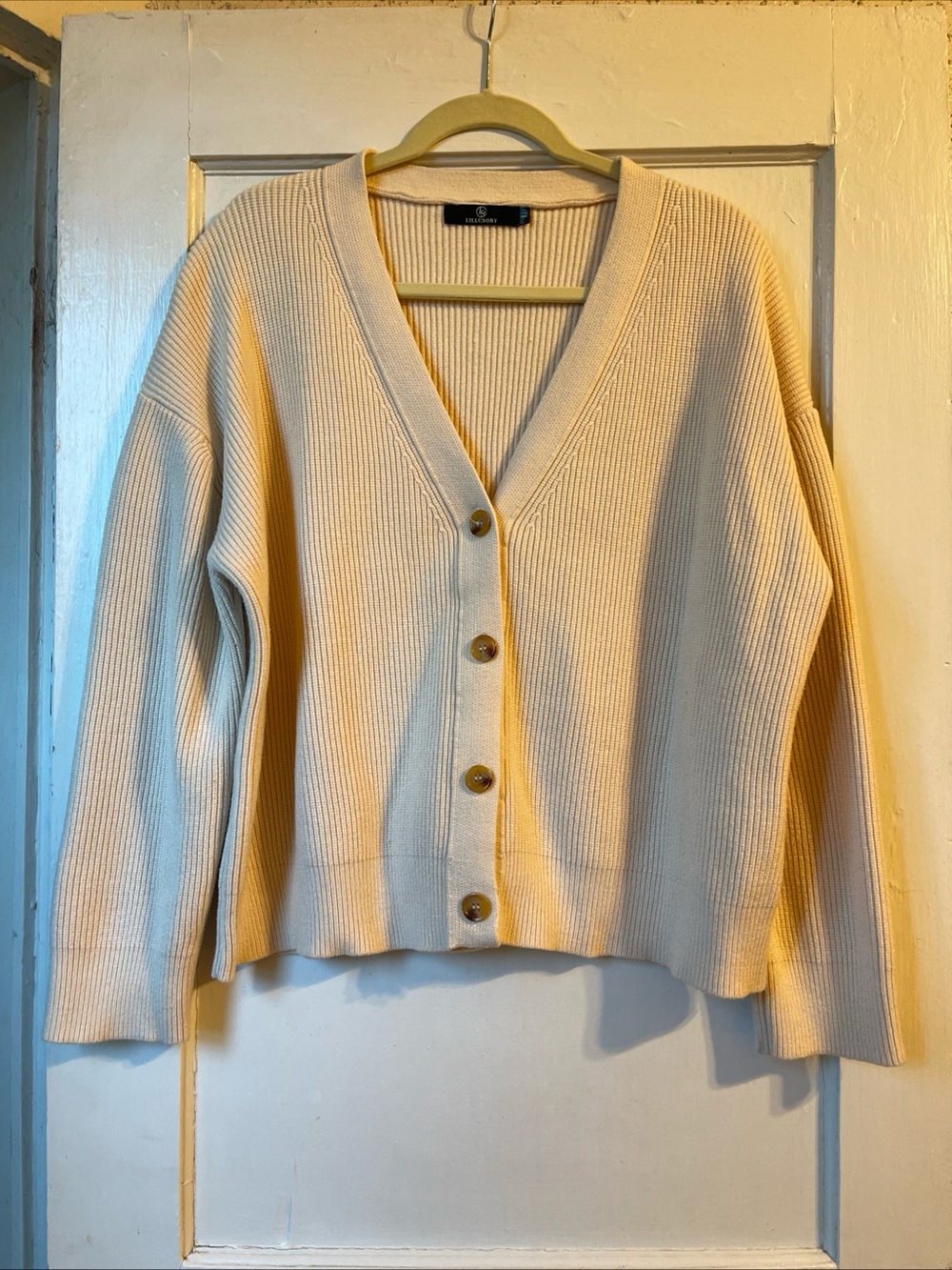 Lillusory Women's Large Button-Up Cardigan Sweater